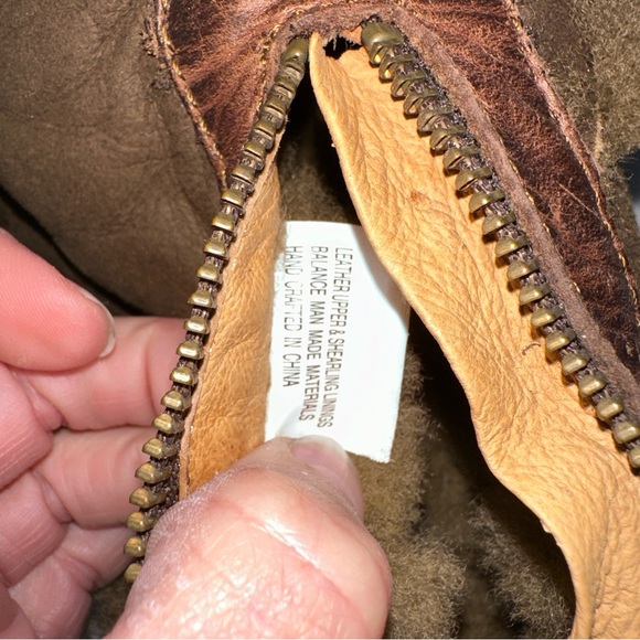 Born Women's Shearling Cognac Brown Suede Leather Mid Calf Boots US7 Luxury Core - Picture 11 of 14